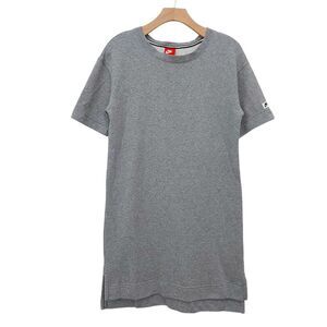 Nike Dress Womens Small Gray French Terry Short Sleeve Pullover Soft Activewear